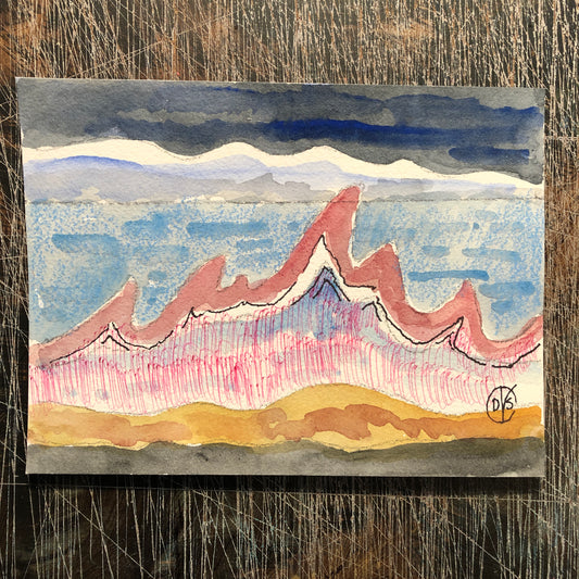 Red Waves (7.5 x 5.5")