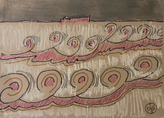 Rolling Waves (5.75 x 7.5”)