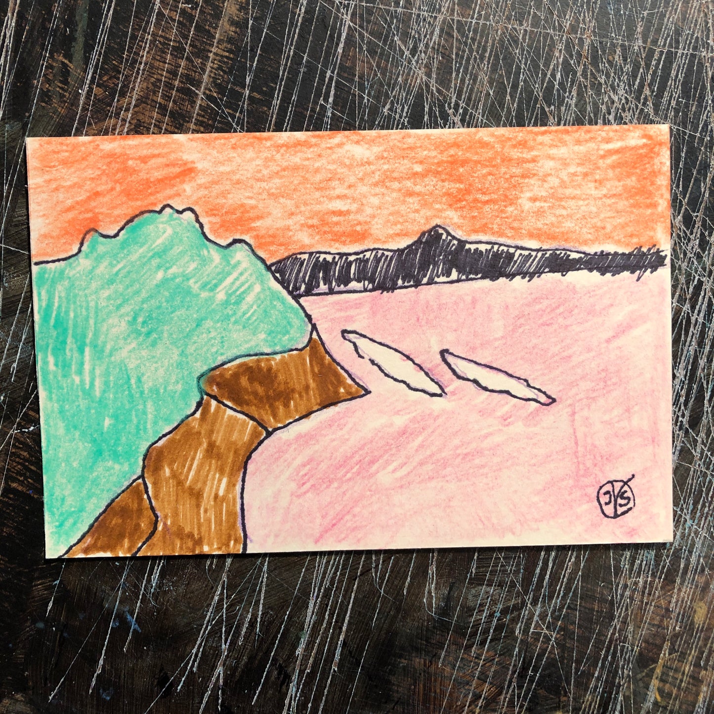 Two Waves (6 x 4")